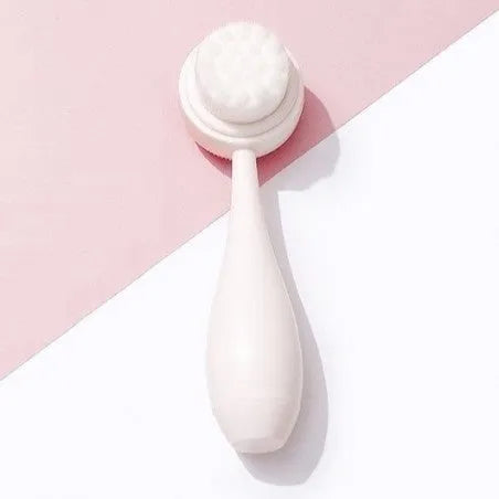 ECARLA Double-sided face wash brush - silicone SCZ13K - Kosmetika