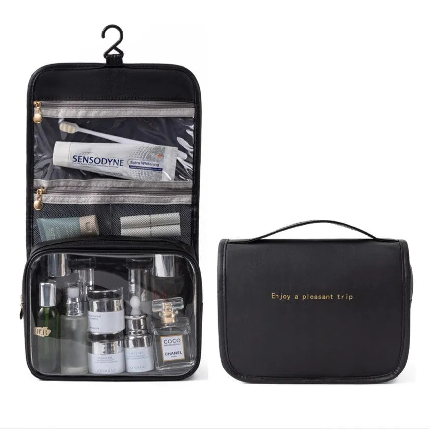 ECARLA Extendable cosmetic bag kosmetikos organizatorius - Black 25 x 21 9 cm KS104WZ1 - Kosmetika
