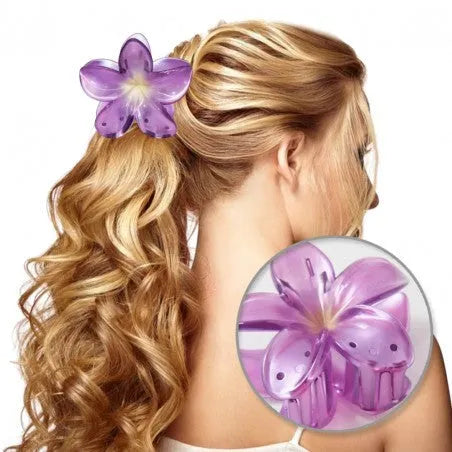 ECARLA hair buckle XL Flower Ombre purple SP397F - Kosmetika