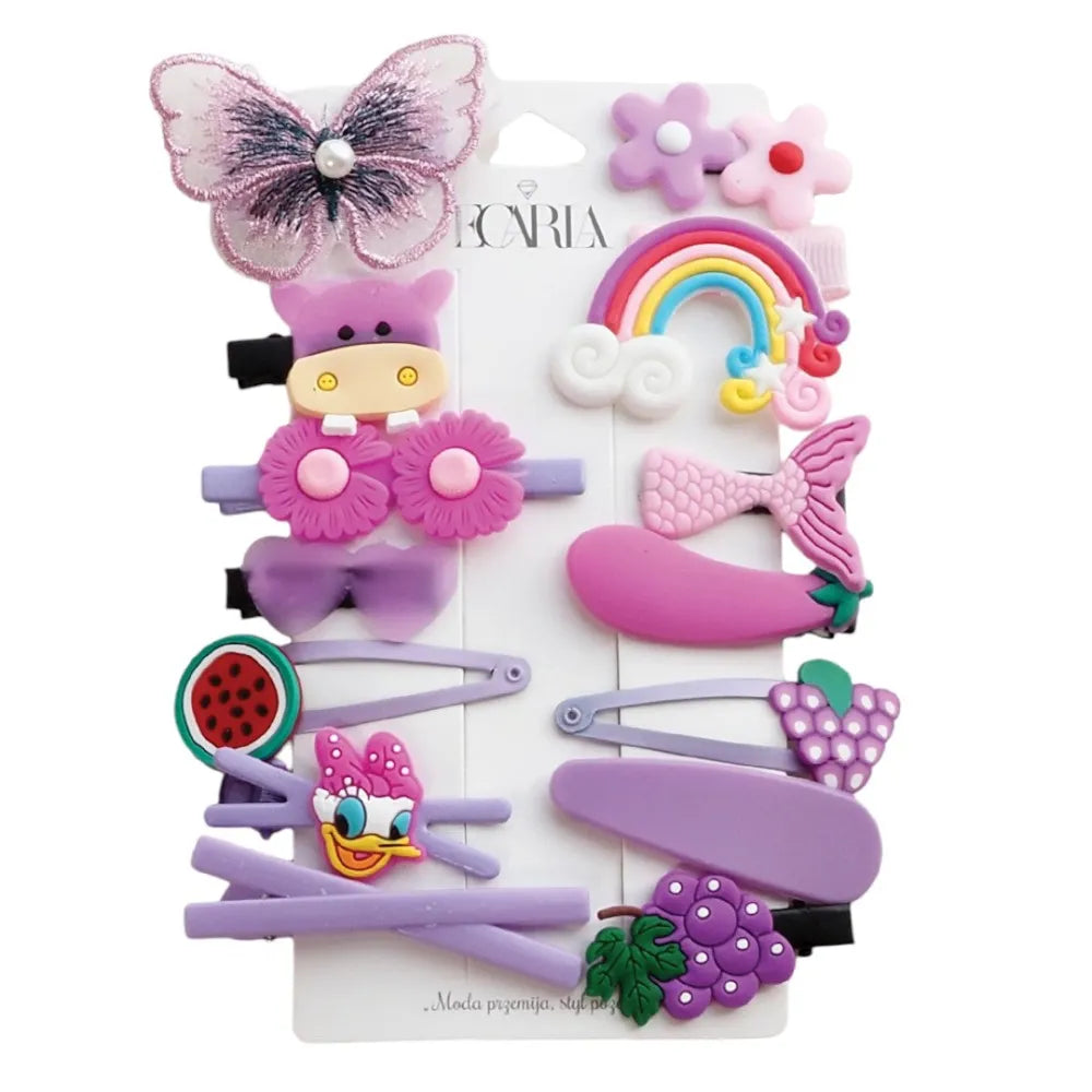 ECARLA Hairpins - set 14in1 Violet SP282 1 pack - 14 vnt. - Kosmetika