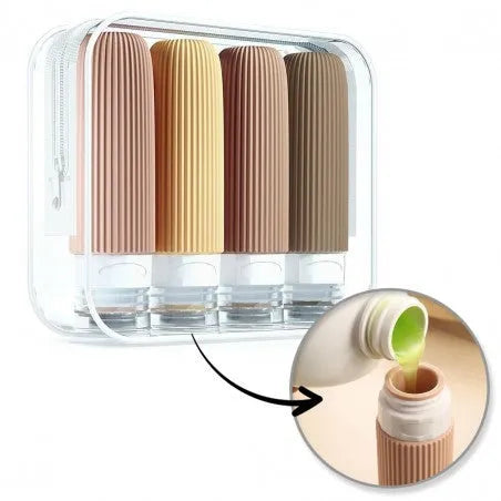 ECARLA Set of silicone containers - travel bottles 4-in-1 90 ml KS137WZ2 - Kosmetika