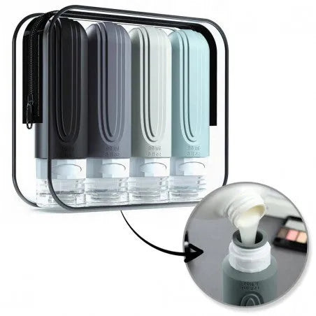 ECARLA Set of silicone travel containers 4-in-1 KS138 90 ml - Kosmetika