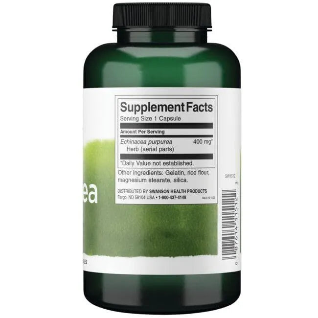 Echinacea - Ežiuolė - 400 mg - N180 - Swanson - Papildai