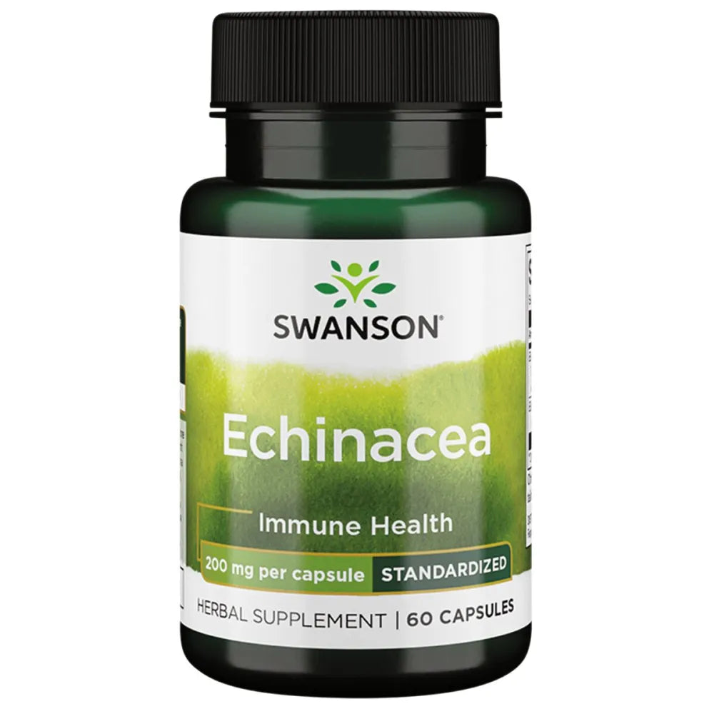 Echinacea - Standardized 200mg 60 CAPS - Swanson - Papildai
