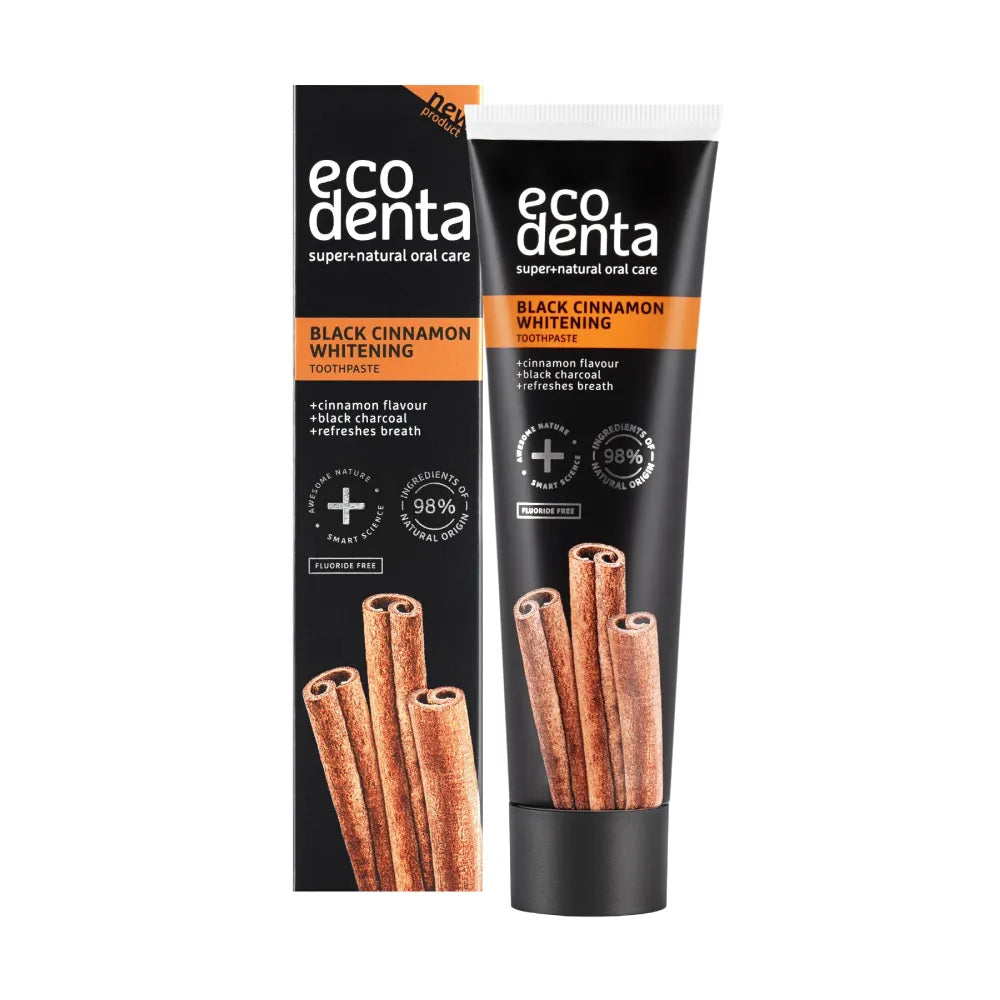 ECODENTA Black Cinnamon Whitening Toothpaste 100 ml dantų pasta - Kosmetika
