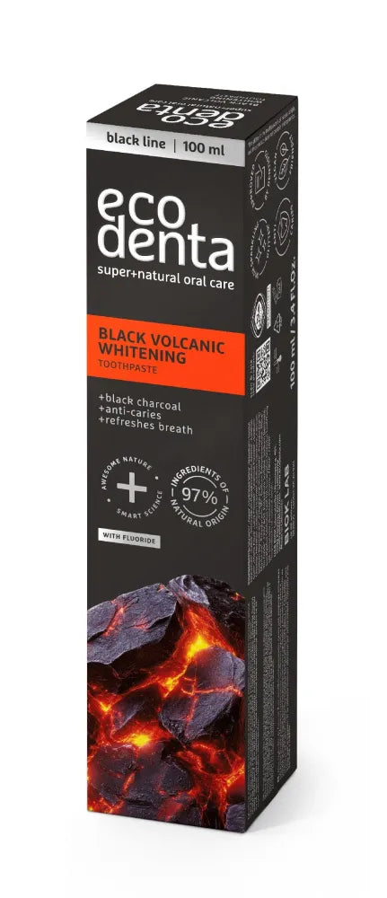 ECODENTA Black Volcanic Whitening Toothpaste with Minerals 100 ml. - Higiena