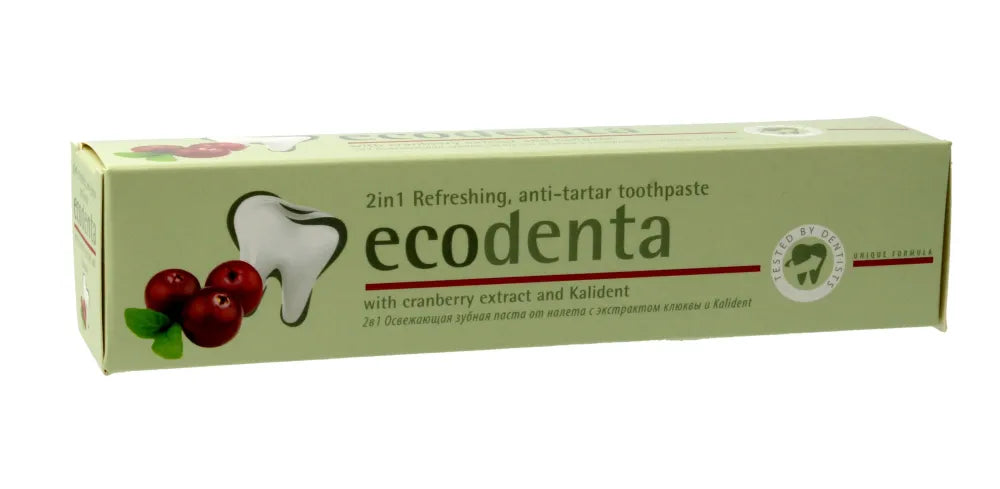 ECODENTA spanguolių dantų pasta kontroliuojanti apnašas - Kosmetika