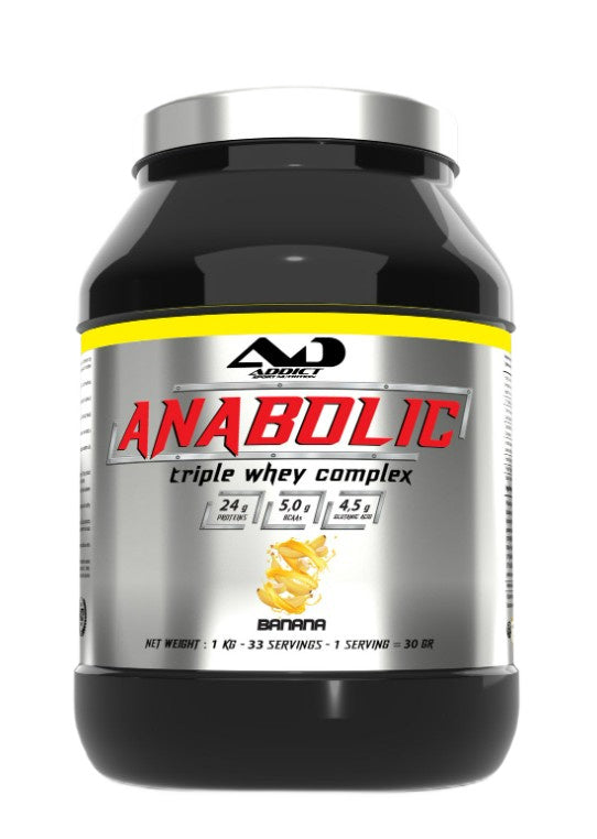 Anabolic Triple Whey Complex, Banana - 1000g - Addict Sport Nutrition
