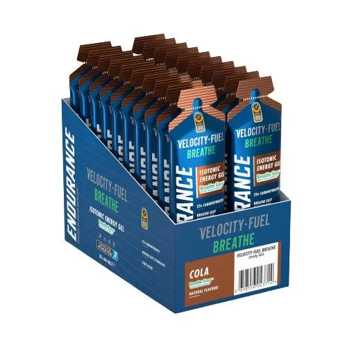 Endurance Breathe Isotonic Energy Gel Cola - 20 x 60g - Applied Nutrition - Sporto papildai