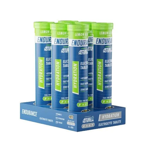 Endurance Hydration Electrolyte Effervescent Tablets Lemon & Lime - 6 x 20 tabs - Applied Nutrition - Sporto papildai