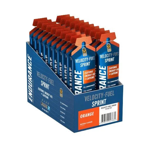 Endurance Sprint Isotonic Energy Gel + Caffeine Orange - 20 x 60g - Applied Nutrition - Sporto papildai