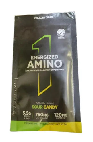 Energized Amino Sour Candy - 9g (1 serving) - Rule One - Sporto papildai