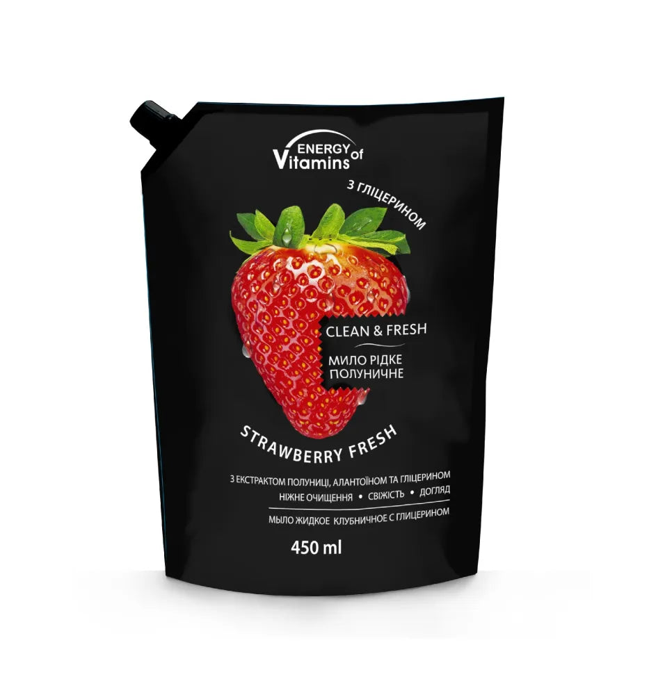 ENERGY OF VITAMINS Strawberry Fresh skystas muilas 450ml - papildymas - Kosmetika