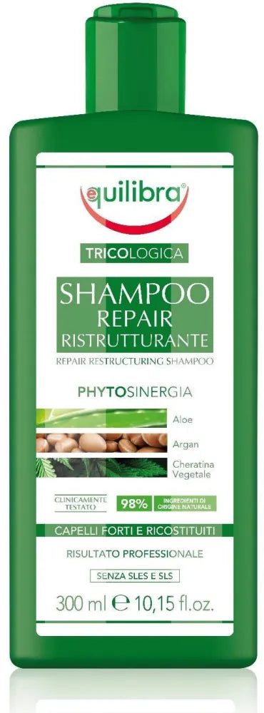 Equilibra Tricologica Repair restruktūrizuojantis šampūnas - nuobodu ir pažeistiems plaukams 300 ml - Kosmetika