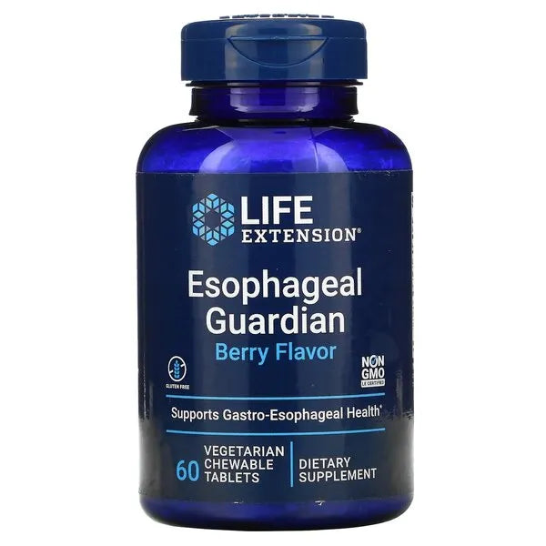 Esophageal Guardian Berry Flavor - 60 vegetarian chewable tabs - Life Extension - Papildai