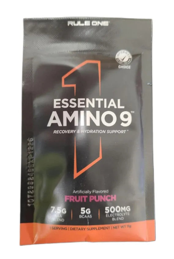 Essential Amino 9 Fruit Punch - 11g (1 serving) - Rule One - Sporto papildai