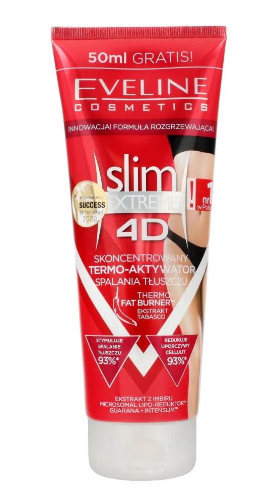 Eveline 3D slim EXTREME Termoaktyvus Anticeliulitinis Liekninantis Serumas - Kosmetika