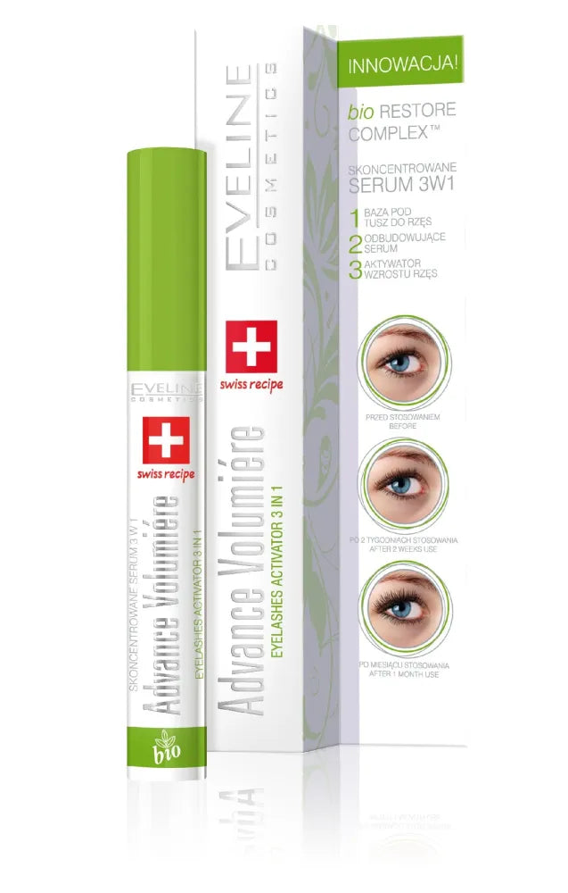 Eveline Advance Volumiere 3in1 blakstienų kondicionierius 10ml - Kosmetika