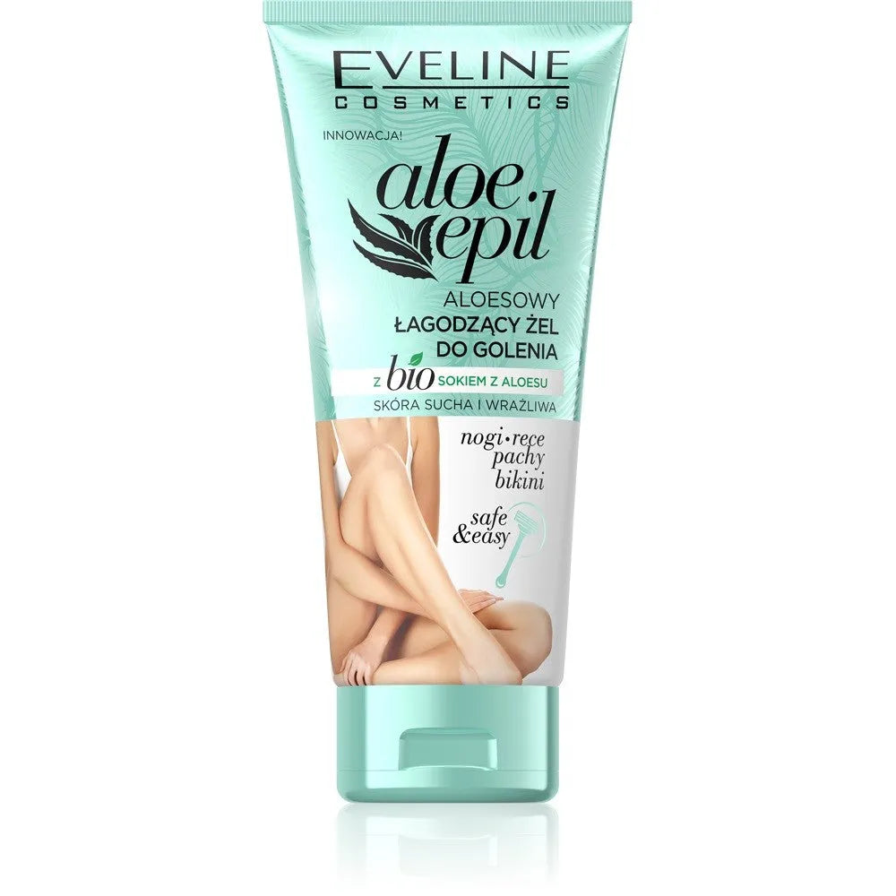 Eveline Aloe Epil Raminantis skutimosi gelis - kojoms rankoms bikinui pažastims 175ml - Kosmetika
