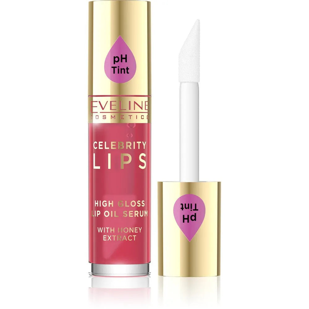 EVELINE Celebrity Lips Oil - lūpų serumas 04 Raudonas 5 ml - Kosmetika