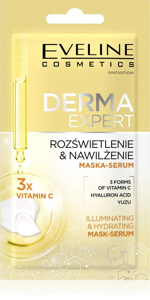 EVELINE Derma Expert Mask - šviesinantis ir drėkinantis serumas 8 ml - Kosmetika