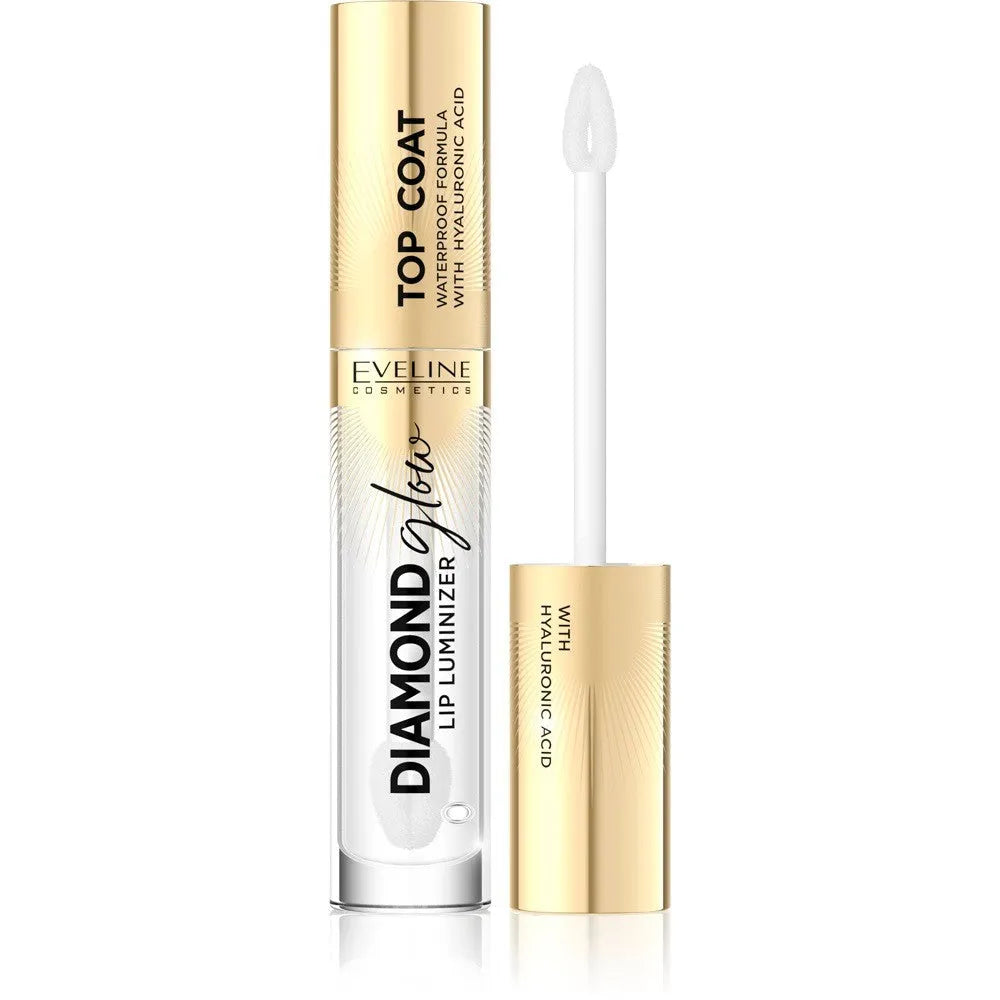 Eveline Diamond Glow Lip Luminizer Lūpų blizgesys viršutinis sluoksnis su hialurono rūgštimi nr. 01 4.5ml - Kosmetika