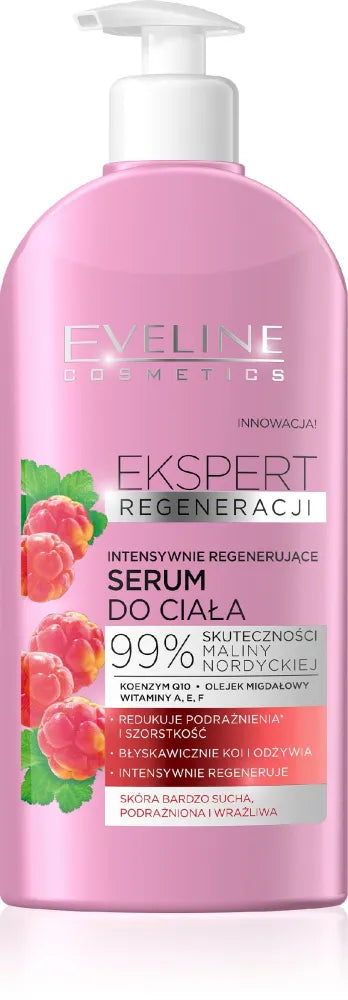 Eveline Ekspert Regeneration Intensyviai regeneruojantis kūno serumas - Nordic Raspberry 350ml - Kosmetika