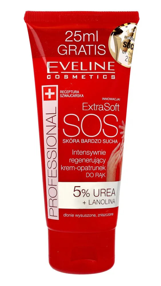 Eveline Extra Soft SOS Intensyviai regeneruojantis rankų kremas-dresingas 100ml - Kosmetika