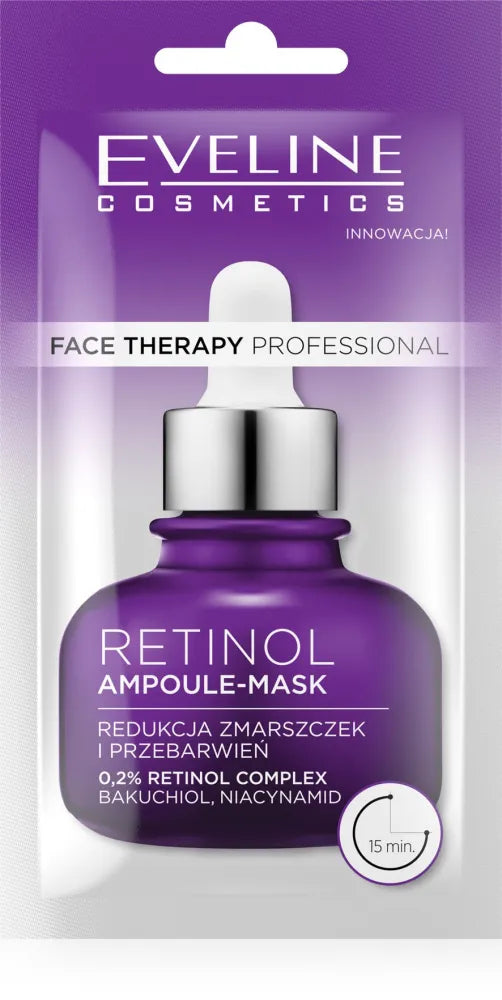 Eveline Face Therapy Profesionalus Retinolio ampulių kaukė 8ml - Kosmetika