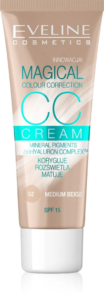 Eveline Fluid Magical CC Cream nr. 52 Vidutinė Bežinė 30ml - Kosmetika