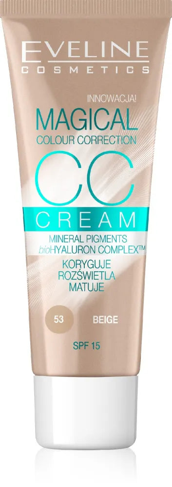 Eveline Fluid Magical CC Cream nr. 53 Bežinis 30ml - Kosmetika