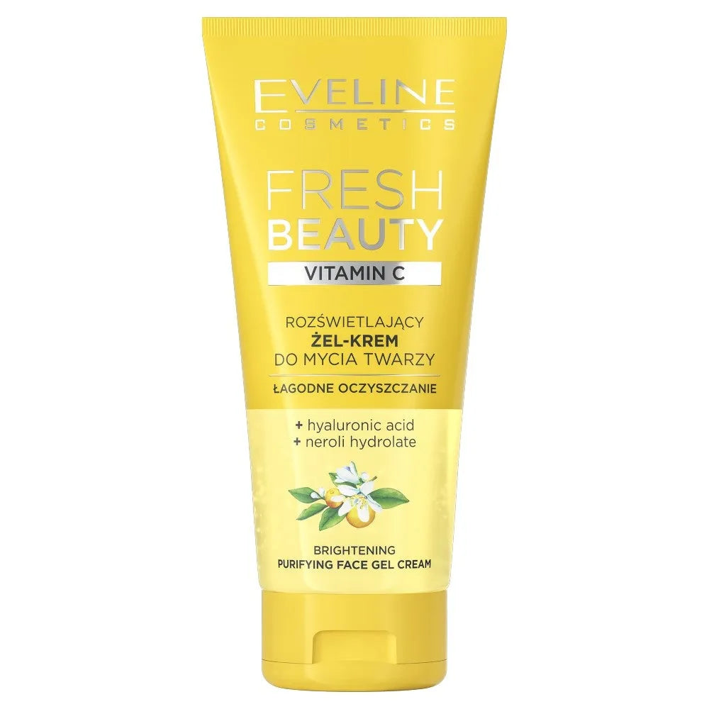 EVELINE Fresh Beauty Švytinčio Gelio-Kremo Veido Valiklis Su Vitaminu C 150ml - Kosmetika