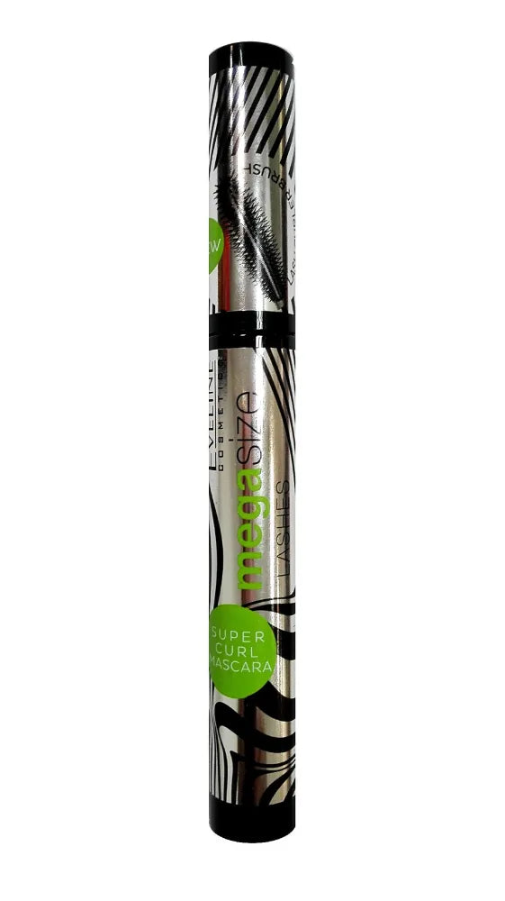 Eveline Maskara Mega Size Lashes Super Curl garbanojimo 10ml - Kosmetika