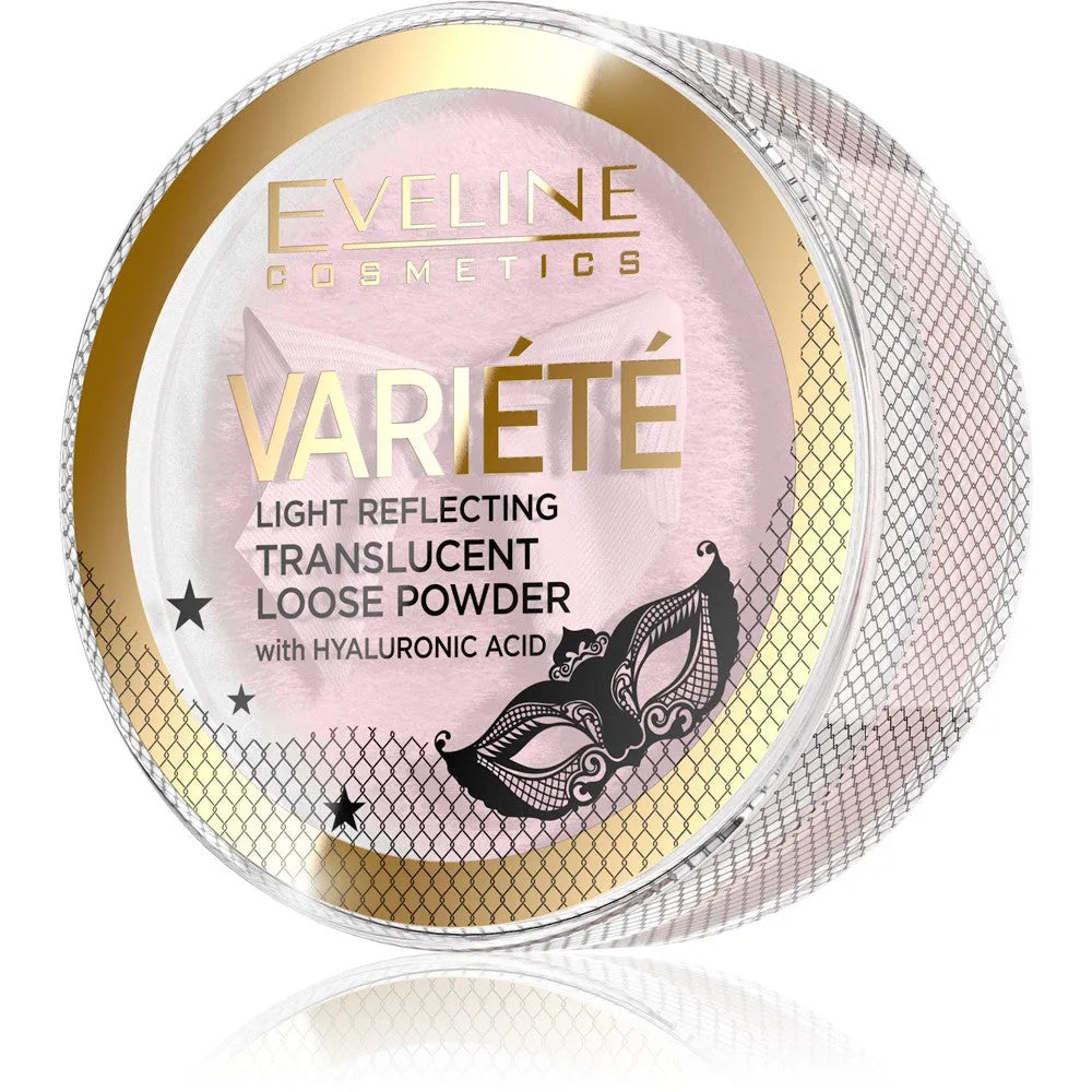 Eveline Variete Loose Powder Translucent su hialurono rūgštimi 6g - Kosmetika