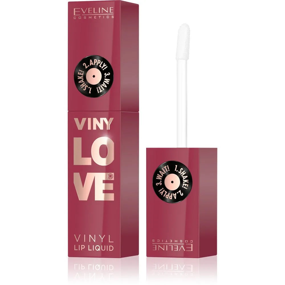 EVELINE Vinylove Ilgai išliekantys skysti lūpų dažai su vinilo efektu 09 Hotty 4 ml - Kosmetika