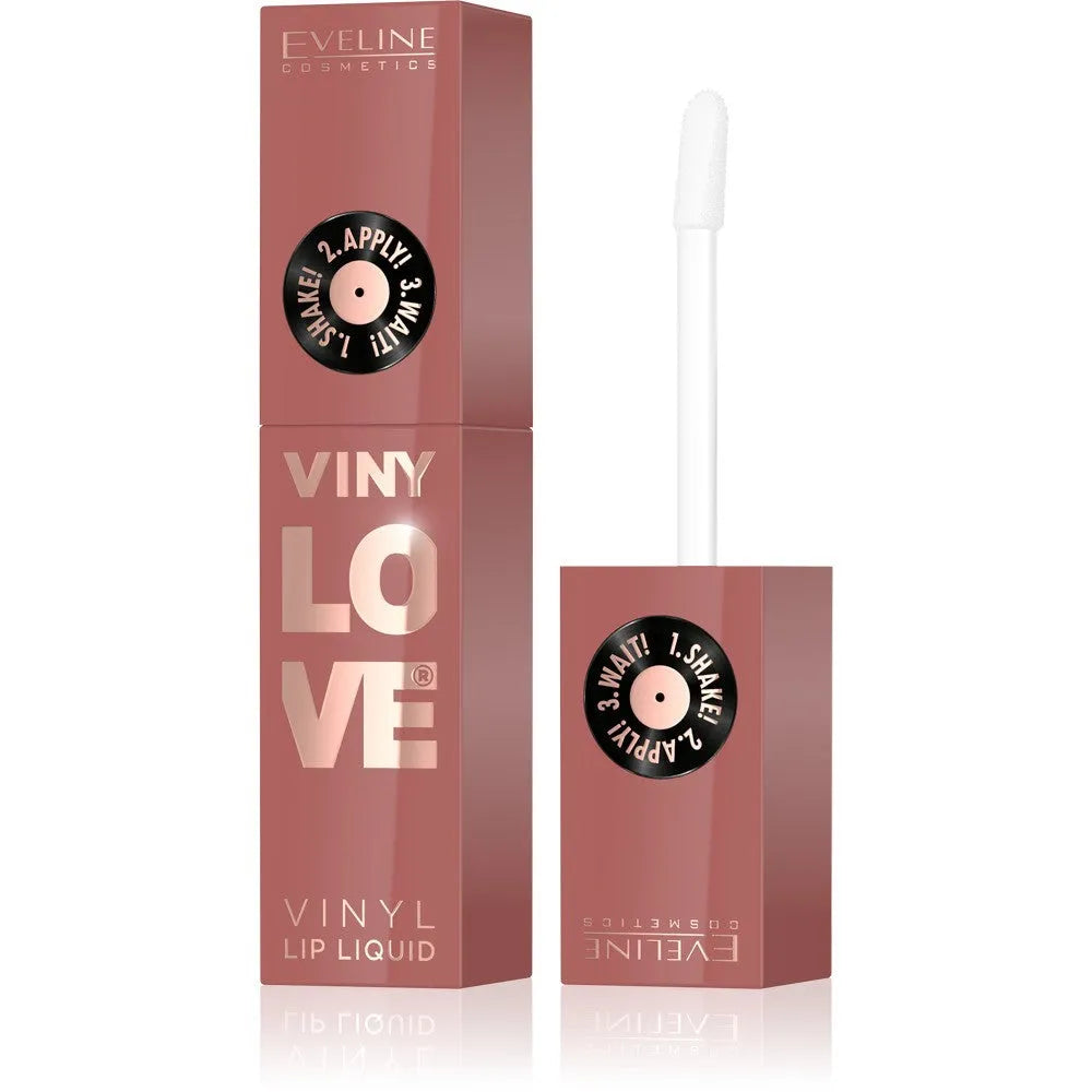 EVELINE Vinylove Ilgai išliekantys skysti lūpų dažai su vinilo efektu 04 Peach 4 ml - Kosmetika