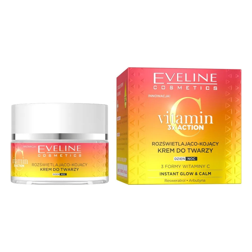EVELINE Vitamin C 3xAction Brightening - Raminantis dienos ir nakties veido kremas 50ml - Kosmetika