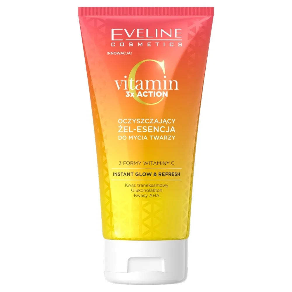 EVELINE Vitamin C 3xAction Valomasis Gelis-Essencija veido prausimui 150ml - Kosmetika