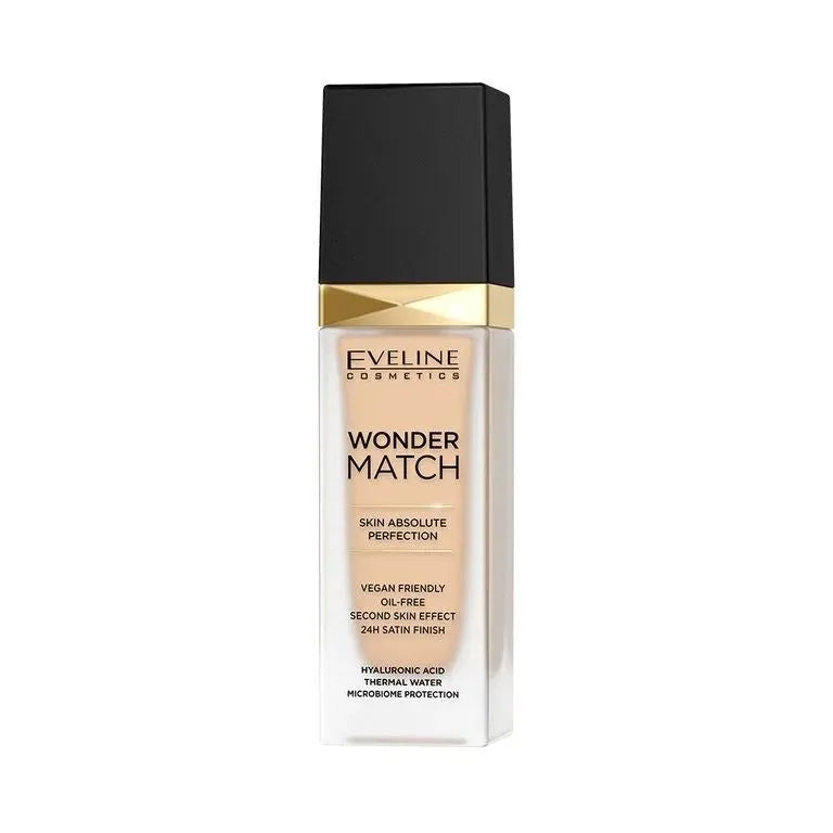 Eveline Wonder Match Foundation prisitaikantis prie odos nr. 011 Migdolas 30ml - Kosmetika