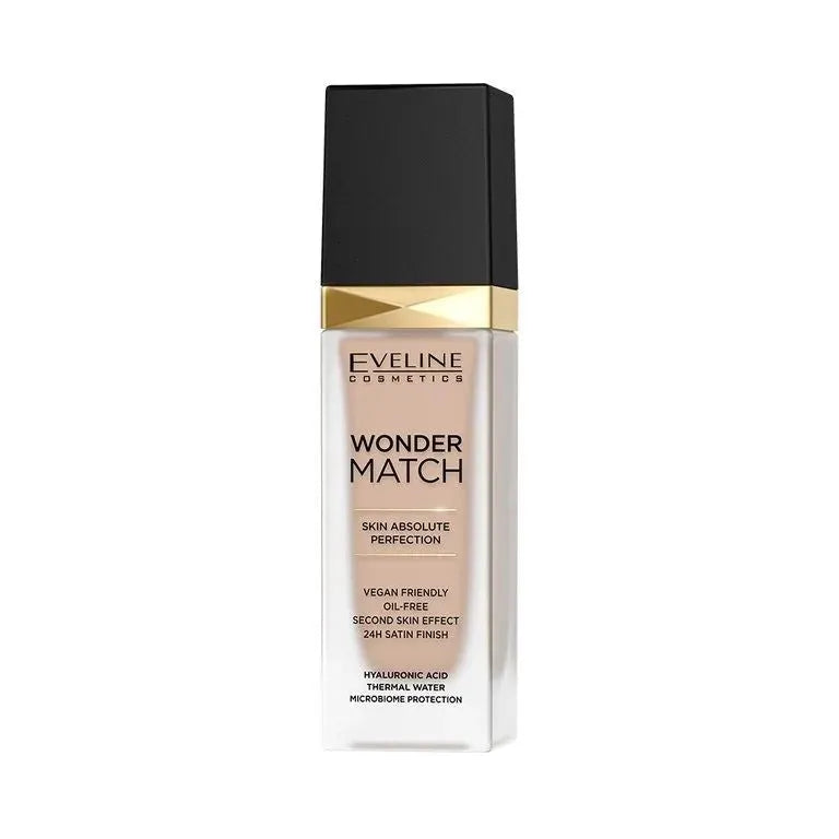 Eveline Wonder Match Foundation prisitaikantis prie odos nr. 012 Šviesiai natūralus 30ml - Kosmetika