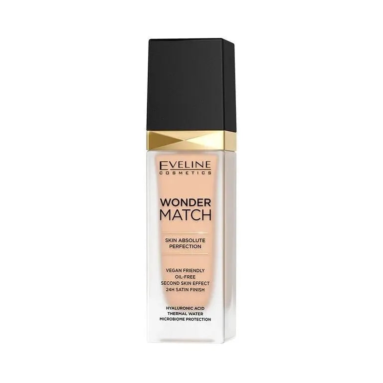 Eveline Wonder Match Foundation prisitaikantis prie odos nr. 016 Šviesiai Bežinis 30ml - Kosmetika