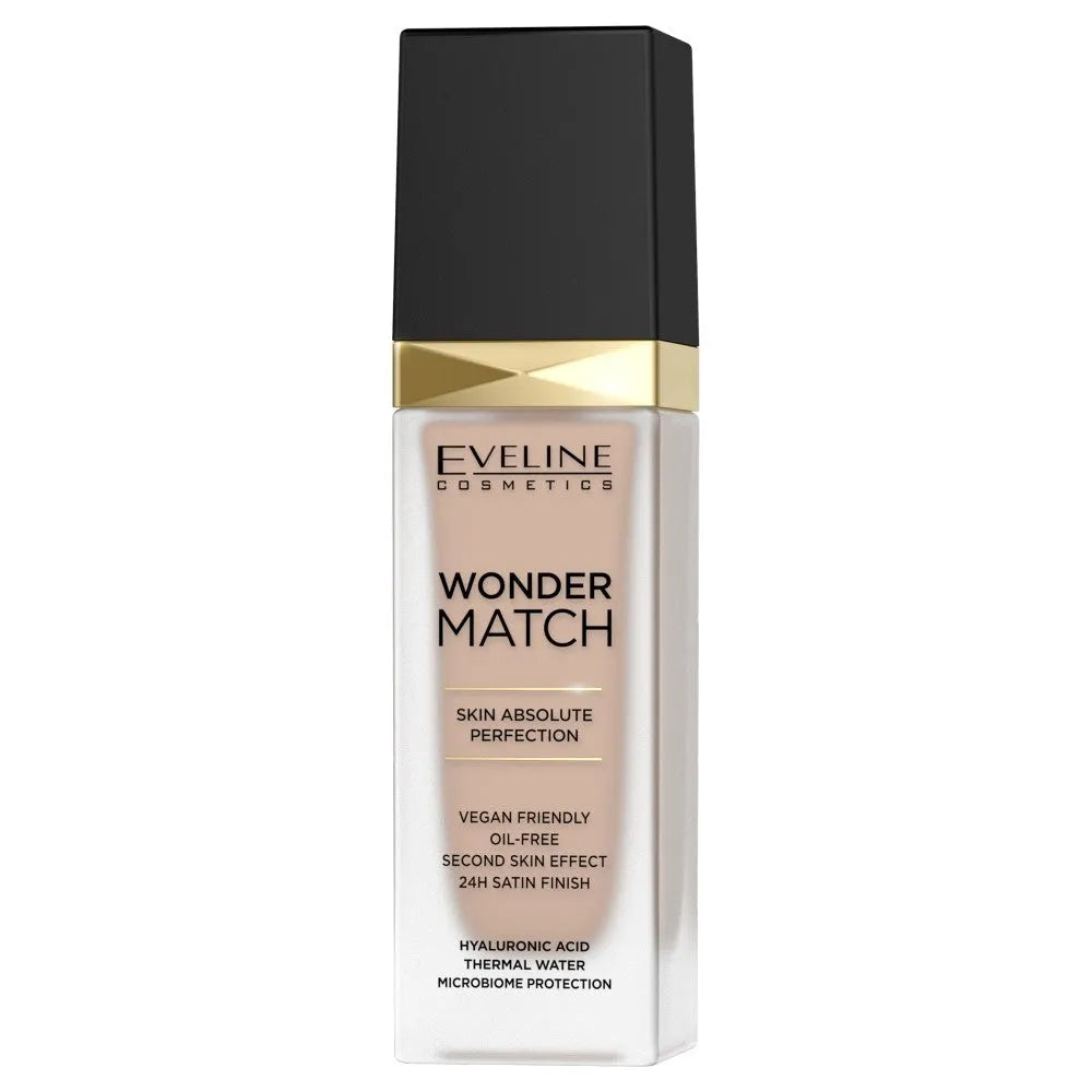 Eveline Wonder Match Foundation prisitaikantis prie odos nr. 35 Sunny Beige 30ml - Kosmetika
