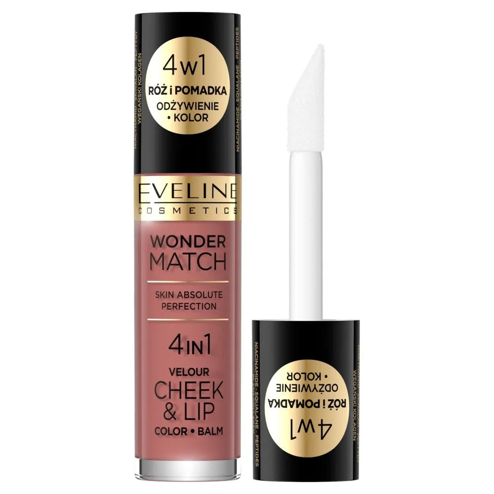 Eveline Wonder Match skaistalai ir skystas lūpų dažai 4in1 No. 05 4.5ml - Kosmetika