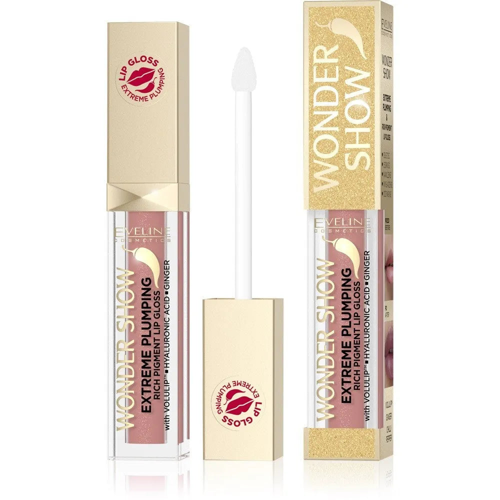 EVELINE Wonder Show Lip Gloss putlinančios lūpos nr. 02 Dream Nude 6.8 ml - Kosmetika