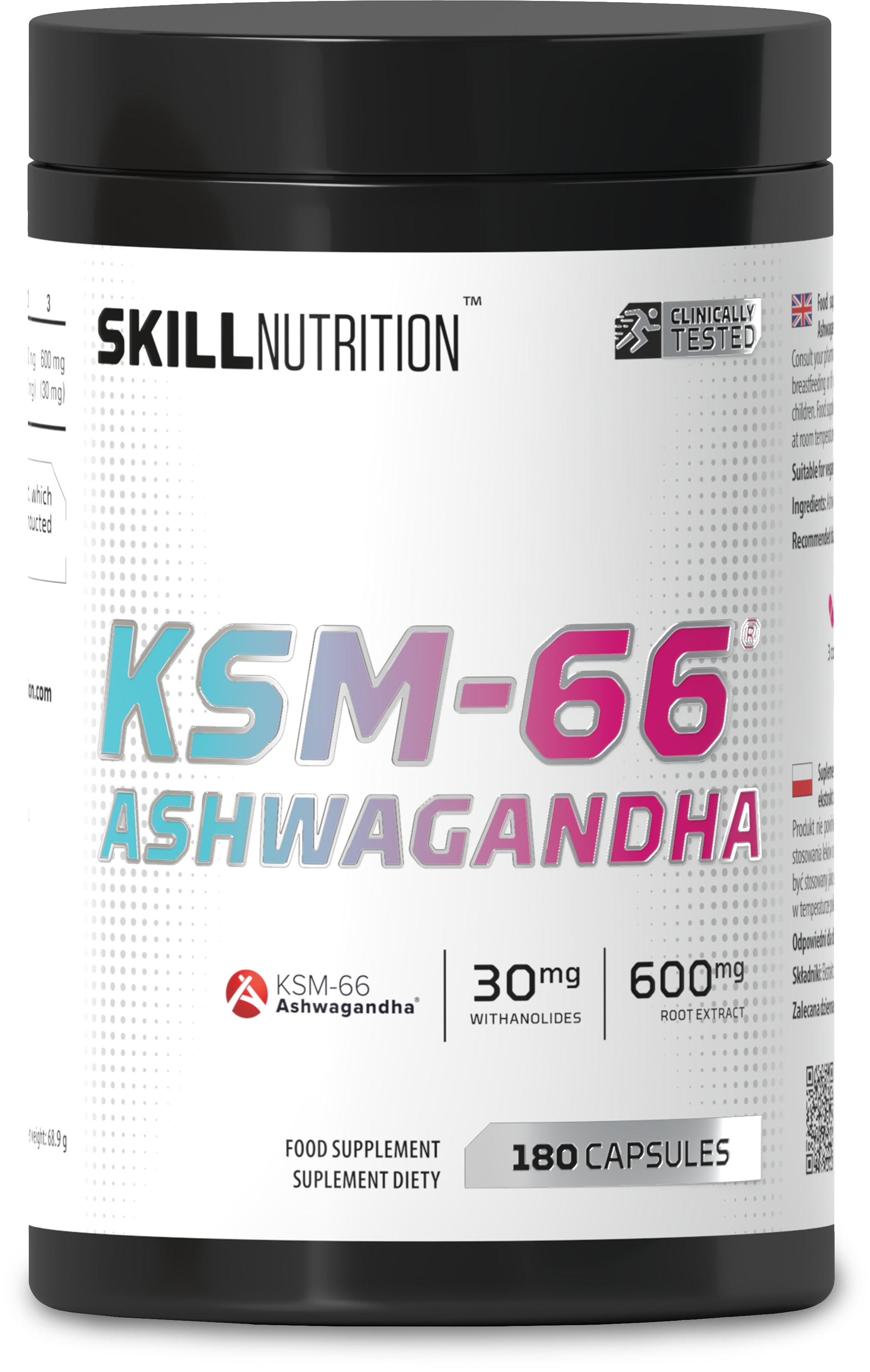 KSM-66 Ashwagandha - 180 vegan caps - Skill Nutrition