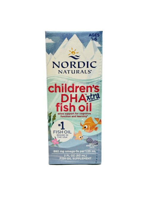 Children's DHA Xtra Fish Oil, 880mg Berry Punch - 60 ml. - Nordic Naturals