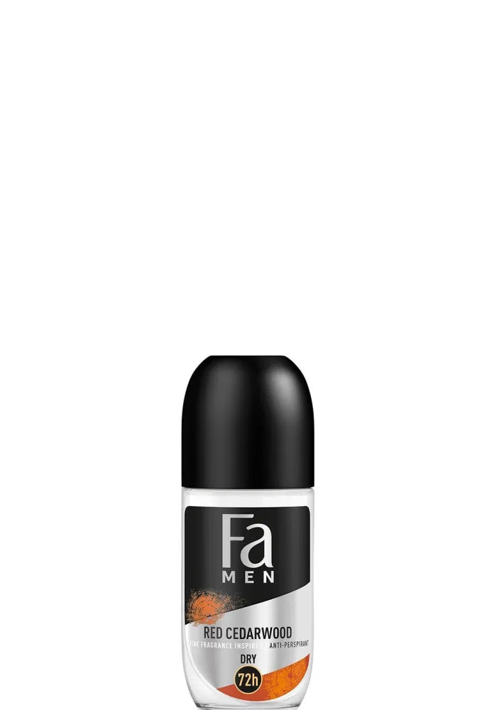 Fa Men Red Cedarwood Anti-perspirant roll-on deodorantas 72H vyrams 50ml - Kosmetika
