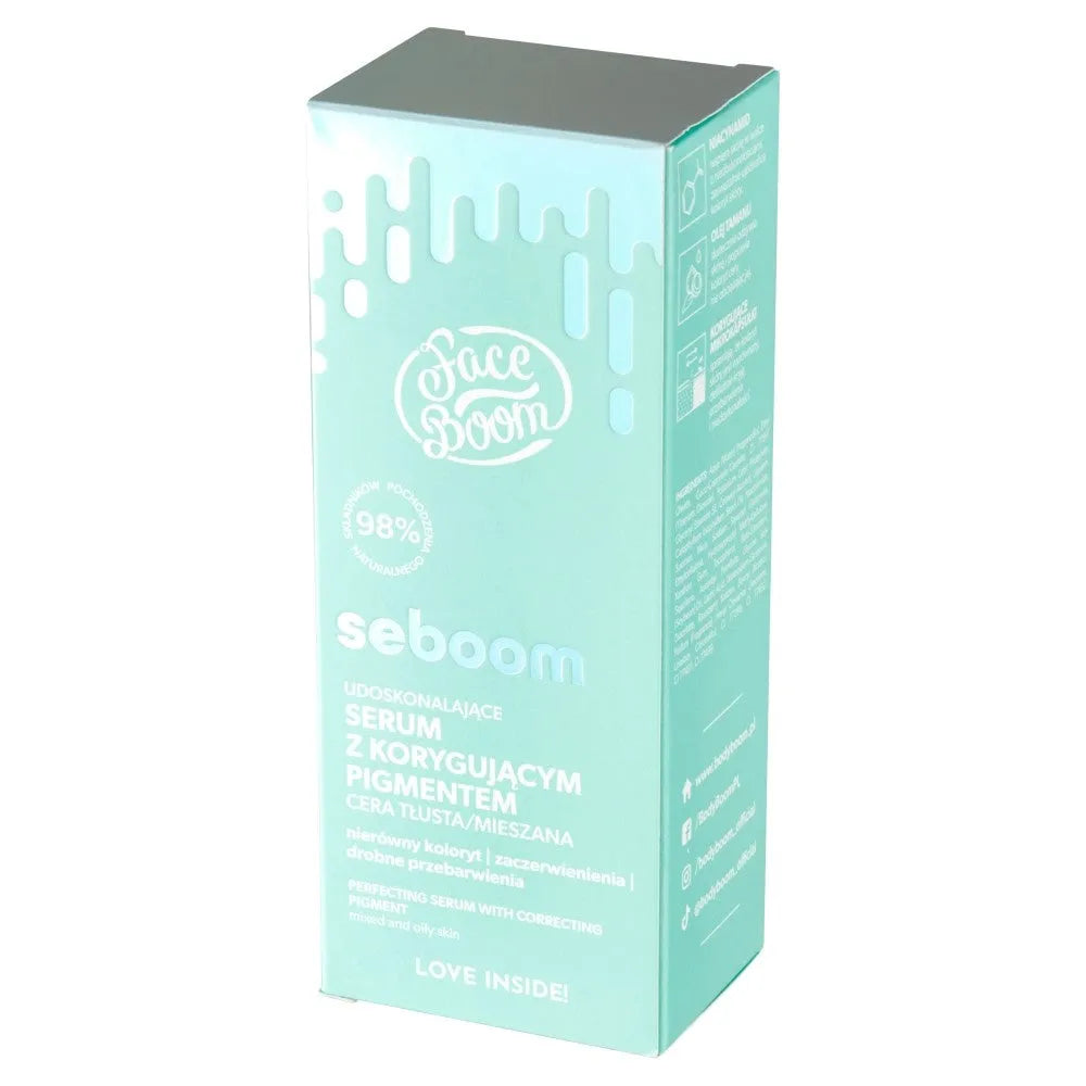 Face Boom Seboom Perfecting Serum su koreguojančiu pigmentu - riebiai ir mišriai odai 30ml - Kosmetika