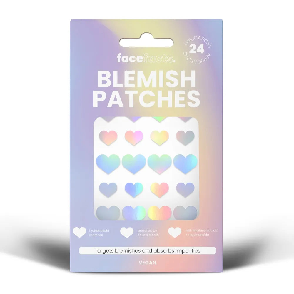 FACE FACTS Blemish Patches - Holographic Hearts 1op.-24pcs. - Kosmetika