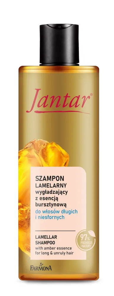 FARMONA Amber Essence Smoothing Lamellar šampūnas ilgiems ir nepaklusniems plaukams 300 ml - Kosmetika